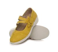 AJVANI Flat Grip Sole Padded Mary Jane Hook&Loop Comfort Shoes Size 5 38 Pistachio Green