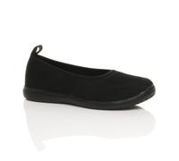 Ajvani Flat Heel Comfort Slip-On Trainers In Black Black