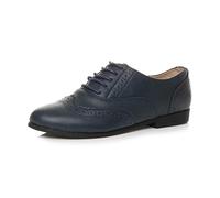 AJVANI Flat Low Heel lace up Smart Vintage Oxford Shoes Brogues Size 4 37