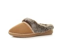 AJVANI flat low heel winter faux fur lined mules slippers size 4 37