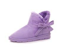 AJVANI flat pull on cosy fur lined ankle boots booties slippers size 4 37