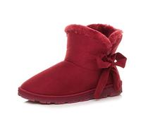 AJVANI flat pull on cosy fur lined ankle boots booties slippers size 8 41