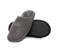 AJVANI flat winter fur lined memory foam mules slippers house shoes size 12 46