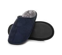 AJVANI flat winter fur lined memory foam mules slippers house shoes size 12 46