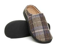 AJVANI flat winter fur lined memory foam mules slippers house shoes size 12 46