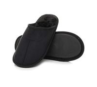 AJVANI flat winter fur lined memory foam mules slippers house shoes size 8 42