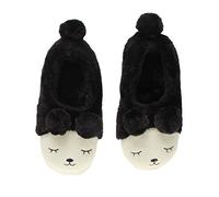 AJVANI flat winter fur lined pom pom novelty bear slip on slippers 7 40