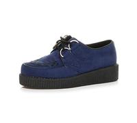AJVANI Flatform Wedge Rockabilly Goth Brothel Creepers Platform Shoes Size 3 36 Navy Suede