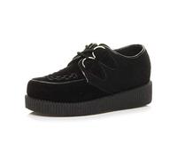 AJVANI Flatform Wedge Rockabilly Goth Brothel Creepers Platform Shoes Size 7 40 Black Suede