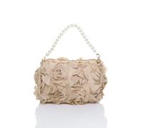 AJVANI Flower rose ruffle wedding evening clutch bag