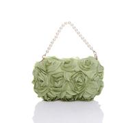 AJVANI Flower rose ruffle wedding evening clutch bag