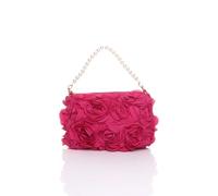 AJVANI Flower rose ruffle wedding evening clutch bag