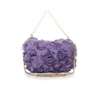 AJVANI Flower rose ruffle wedding evening clutch bag