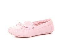 AJVANI Fur Lined Flexible Sole Boat Shoes Moccasins Slippers Size 8 41 Pink