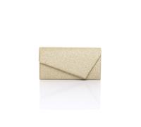 Ajvani Glitter Envelope Evening Party Wedding Clutch Bag In Gold Gold