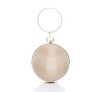 AJVANI Glitter Evening Party Diamante Handle Spherical Ball Bag