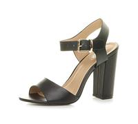 AJVANI high block heel ankle strap buckle peep toe shoe sandals size 3 36