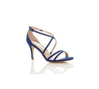 Ajvani High Heel Crossed Straps Buckle Strappy Sandals In Cobalt Cobalt