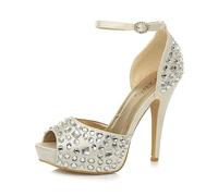 AJVANI high heel platform peeptoe gem ankle strap sandals shoes size 6 39