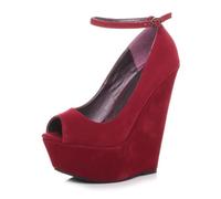 AJVANI high Heel Platform Wedge Peeptoe Ankle Strap Party Size 5 38