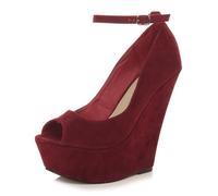 AJVANI high heel platform wedge peeptoe ankle strap party size 7 40