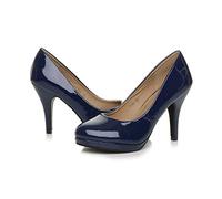 AJVANI high mid Heel smart Work Evening Party Platform Court Shoes Pumps Size 4 37