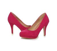 AJVANI high mid Heel smart Work Evening Party Platform Court Shoes Pumps Size 6 39