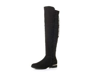 AJVANI high over the knee stretch pull on low heel boots size 5 38
