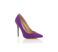 Ajvani High Stiletto Heel Pointed Toe Court Shoes In Purple Purple