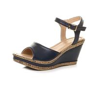 AJVANI high wedge heel platform buckle beach sandals shoes size 5 38