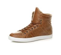 AJVANI lace up Casual Flat hi high top Ankle Boots Trainers Size 7 41 Tan