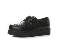 AJVANI lace up Platform Shoes Teddy boy lace up Brothel Creepers Size 10 44 Black Matte