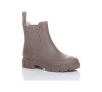 Ajvani Low Heel Chelsea Ankle Boots Wellingtons Wellies In Taupe Taupe