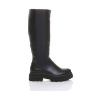 Ajvani Low Heel Chunky Stretch Chelsea Knee High Boots In Black Black 6