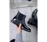 Ajvani Low Heel Pull On Brogue Ankle Chelsea Boots In Black Black 3