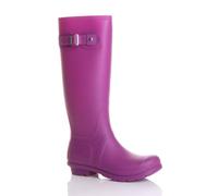 Ajvani Low Heel Wellington Boots Wellies In Fuchsia Fuchsia