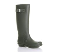 Ajvani Low Heel Wellington Boots Wellies In Khaki Khaki