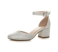 AJVANI Low Medium Block Heel Ankle Strap Two Piece D'Orsay Shoes Sandals Size 6 39