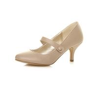 AJVANI Low Medium Heel Mary Jane Strap Party Evening Court Shoes Size 5 38