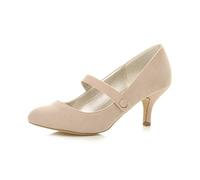AJVANI Low Medium Heel Mary Jane Strap Party Evening Court Shoes Size 6 39