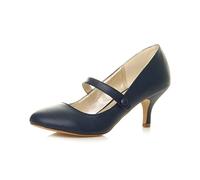 AJVANI Low Medium Heel Mary Jane Strap Party Evening Court Shoes Size 6 39