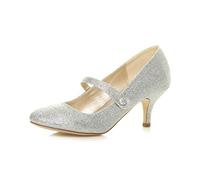 AJVANI Low Medium Heel Mary Jane Strap Party Evening Court Shoes Size 7 40