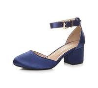 AJVANI Low mid Block Heel Ankle Strap Court Shoes Sandals Size 3 36