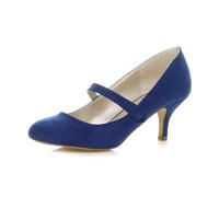 AJVANI Low mid Heel Mary Jane Strap Work Party Court Shoes Size 3 36