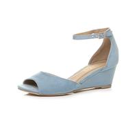 AJVANI Low mid wedge heel ankle strap casual evening sandals size 5 38