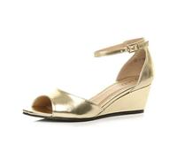 AJVANI low mid wedge heel ankle strap casual evening sandals size 8 41