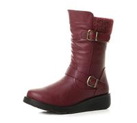 AJVANI low wedge heel knitted collar buckle comfort calf boots size 4 37