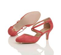 AJVANI medium high heel crossed straps evening bridesmaid sandals shoes size 4 37