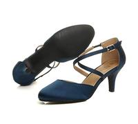 AJVANI medium high heel crossed straps evening bridesmaid sandals shoes size 7 40