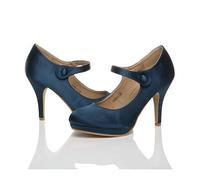 AJVANI Medium high Heel Mary Jane Strap Party Evening smart Work Court Shoes Size 4 37